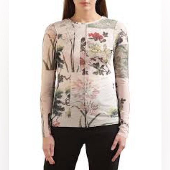 Ted Baker Multicolor Botanical Long Sleeve Top - Picture 11 of 15